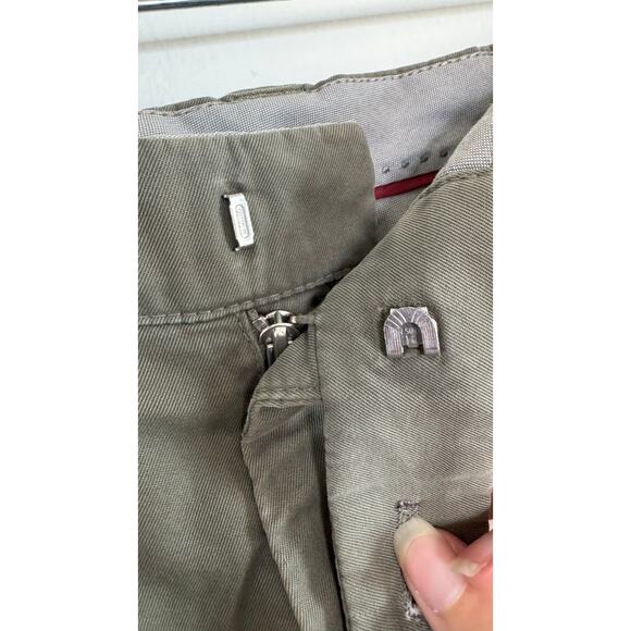 Brunello Cucinelli Men’s Cotton Cargo Pants Size 48 (32x30) Olive Green - Picture 4 of 12